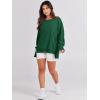 imageANRABESS Womens Oversized Sweatshirts Crew Neck Long Sleeve Shirts Casual Loose Slit 2025 Fall ClothesDeep Green