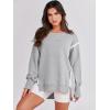 imageANRABESS Womens Oversized Sweatshirts Crew Neck Long Sleeve Shirts Casual Loose Slit 2025 Fall ClothesGray