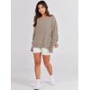 imageANRABESS Womens Oversized Sweatshirts Crew Neck Long Sleeve Shirts Casual Loose Slit 2025 Fall ClothesKhaki