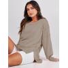 imageANRABESS Womens Oversized Sweatshirts Crew Neck Long Sleeve Shirts Casual Loose Slit 2025 Fall ClothesKhaki