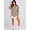 imageANRABESS Womens Oversized Sweatshirts Crew Neck Long Sleeve Shirts Casual Loose Slit 2025 Fall ClothesKhaki