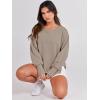 imageANRABESS Womens Oversized Sweatshirts Crew Neck Long Sleeve Shirts Casual Loose Slit 2025 Fall ClothesKhaki
