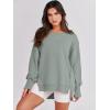 imageANRABESS Womens Oversized Sweatshirts Crew Neck Long Sleeve Shirts Casual Loose Slit 2025 Fall ClothesLight Green