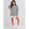 imageANRABESS Womens Oversized Sweatshirts Crew Neck Long Sleeve Shirts Casual Loose Slit 2025 Fall ClothesLight Green