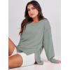 imageANRABESS Womens Oversized Sweatshirts Crew Neck Long Sleeve Shirts Casual Loose Slit 2025 Fall ClothesLight Green