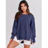 imageANRABESS Womens Oversized Sweatshirts Crew Neck Long Sleeve Shirts Casual Loose Slit 2025 Fall ClothesNavy Blue