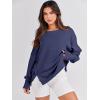 imageANRABESS Womens Oversized Sweatshirts Crew Neck Long Sleeve Shirts Casual Loose Slit 2025 Fall ClothesNavy Blue
