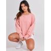 imageANRABESS Womens Oversized Sweatshirts Crew Neck Long Sleeve Shirts Casual Loose Slit 2025 Fall ClothesPink