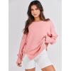 imageANRABESS Womens Oversized Sweatshirts Crew Neck Long Sleeve Shirts Casual Loose Slit 2025 Fall ClothesPink