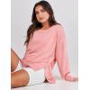 imageANRABESS Womens Oversized Sweatshirts Crew Neck Long Sleeve Shirts Casual Loose Slit 2025 Fall ClothesPink