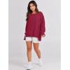 imageANRABESS Womens Oversized Sweatshirts Crew Neck Long Sleeve Shirts Casual Loose Slit 2025 Fall ClothesRed