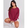 imageANRABESS Womens Oversized Sweatshirts Crew Neck Long Sleeve Shirts Casual Loose Slit 2025 Fall ClothesRed