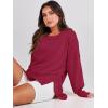 imageANRABESS Womens Oversized Sweatshirts Crew Neck Long Sleeve Shirts Casual Loose Slit 2025 Fall ClothesRed