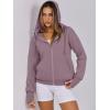 imageANRABESS Womens Zip Up Hoodies Fleece Jackets Long Sleeve Sweatshirts Pockets Casual Fall Fashion Preppy Outfits Y2k ClothesGrey Purple