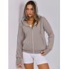 imageANRABESS Womens Zip Up Hoodies Fleece Jackets Long Sleeve Sweatshirts Pockets Casual Fall Fashion Preppy Outfits Y2k ClothesLight Khaki