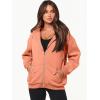 imageANRABESS Womens Zip Up Hoodies Long Sleeve Oversized Sweatshirts Fleece Y2K Jacket Pockets 2025 Fall Outfits Fashion ClothesOrange