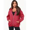 imageANRABESS Womens Zip Up Hoodies Long Sleeve Oversized Sweatshirts Fleece Y2K Jacket Pockets 2025 Fall Outfits Fashion ClothesRed