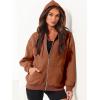 imageANRABESS Womens Zip Up Hoodies Long Sleeve Oversized Sweatshirts Fleece Y2K Jacket Pockets 2025 Fall Outfits Fashion ClothesRust