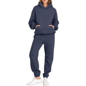imageANRABESS Womens 2 Piece Outfits Lounge Hoodie Oversized Sweatshirt Jogger Sweatpants Y2K Tracksuit Sweatsuit Set Fall ClothesNavy Blue