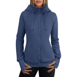 imageANRABESS Womens Zip Up Hoodies Fleece Jackets Long Sleeve Sweatshirts Pockets Casual Fall Fashion Preppy Outfits Y2k ClothesNavy Blue