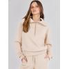 imageANRABESS Women 2 Piece Outfits Sweatsuit Oversized Sweatshirt Sweatpants Tracksuit Sweat Lounge Matching Set 2025 Fall TrendyApricot