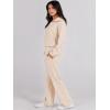imageANRABESS Women 2 Piece Outfits Sweatsuit Oversized Sweatshirt Sweatpants Tracksuit Sweat Lounge Matching Set 2025 Fall TrendyApricot