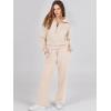 imageANRABESS Women 2 Piece Outfits Sweatsuit Oversized Sweatshirt Sweatpants Tracksuit Sweat Lounge Matching Set 2025 Fall TrendyApricot