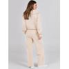 imageANRABESS Women 2 Piece Outfits Sweatsuit Oversized Sweatshirt Sweatpants Tracksuit Sweat Lounge Matching Set 2025 Fall TrendyApricot