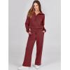 imageANRABESS Women 2 Piece Outfits Sweatsuit Oversized Sweatshirt Sweatpants Tracksuit Sweat Lounge Matching Set 2025 Fall TrendyBurgundy