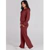 imageANRABESS Women 2 Piece Outfits Sweatsuit Oversized Sweatshirt Sweatpants Tracksuit Sweat Lounge Matching Set 2025 Fall TrendyBurgundy