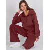 imageANRABESS Women 2 Piece Outfits Sweatsuit Oversized Sweatshirt Sweatpants Tracksuit Sweat Lounge Matching Set 2025 Fall TrendyBurgundy