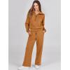 imageANRABESS Women 2 Piece Outfits Sweatsuit Oversized Sweatshirt Sweatpants Tracksuit Sweat Lounge Matching Set 2025 Fall TrendyCaramel