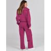 imageANRABESS Women 2 Piece Outfits Sweatsuit Oversized Sweatshirt Sweatpants Tracksuit Sweat Lounge Matching Set 2025 Fall TrendyHot Pink