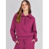 imageANRABESS Women 2 Piece Outfits Sweatsuit Oversized Sweatshirt Sweatpants Tracksuit Sweat Lounge Matching Set 2025 Fall TrendyHot Pink
