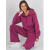 imageANRABESS Women 2 Piece Outfits Sweatsuit Oversized Sweatshirt Sweatpants Tracksuit Sweat Lounge Matching Set 2025 Fall TrendyHot Pink