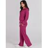 imageANRABESS Women 2 Piece Outfits Sweatsuit Oversized Sweatshirt Sweatpants Tracksuit Sweat Lounge Matching Set 2025 Fall TrendyHot Pink
