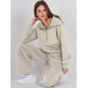 imageANRABESS Women 2 Piece Outfits Sweatsuit Oversized Sweatshirt Sweatpants Tracksuit Sweat Lounge Matching Set 2025 Fall TrendyLight Khaki