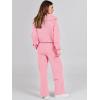 imageANRABESS Women 2 Piece Outfits Sweatsuit Oversized Sweatshirt Sweatpants Tracksuit Sweat Lounge Matching Set 2025 Fall TrendyPink
