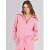 imageANRABESS Women 2 Piece Outfits Sweatsuit Oversized Sweatshirt Sweatpants Tracksuit Sweat Lounge Matching Set 2025 Fall TrendyPink