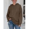 imageANRABESS Women Oversized Hoodies Side Zipper Fleece Long Sweatshirts Lightweight Tunic Pullover 2024 Fall Trendy ClothesBrown
