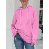 imageANRABESS Women Oversized Hoodies Side Zipper Fleece Long Sweatshirts Lightweight Tunic Pullover 2024 Fall Trendy ClothesPink