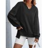 imageANRABESS Womens Oversized Sweatshirt V Neck Long Sleeve Tunic Lightweight Pullover 2025 Spring Casual Tops Teen Girl OutfitsBlack