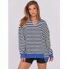 imageANRABESS Womens Oversized Sweatshirt V Neck Long Sleeve Tunic Lightweight Pullover 2025 Spring Casual Tops Teen Girl OutfitsBlack White