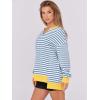 imageANRABESS Womens Oversized Sweatshirt V Neck Long Sleeve Tunic Lightweight Pullover 2025 Spring Casual Tops Teen Girl OutfitsBule White