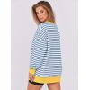 imageANRABESS Womens Oversized Sweatshirt V Neck Long Sleeve Tunic Lightweight Pullover 2025 Spring Casual Tops Teen Girl OutfitsBule White