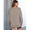 imageANRABESS Womens Oversized Sweatshirt V Neck Long Sleeve Tunic Lightweight Pullover 2025 Spring Casual Tops Teen Girl OutfitsDark Khaki Grey