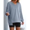 imageANRABESS Womens Oversized Sweatshirt V Neck Long Sleeve Tunic Lightweight Pullover 2025 Spring Casual Tops Teen Girl OutfitsLight Blue