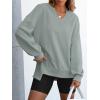 imageANRABESS Womens Oversized Sweatshirt V Neck Long Sleeve Tunic Lightweight Pullover 2025 Spring Casual Tops Teen Girl OutfitsLight Green