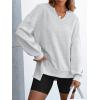 imageANRABESS Womens Oversized Sweatshirt V Neck Long Sleeve Tunic Lightweight Pullover 2025 Spring Casual Tops Teen Girl OutfitsLight Grey