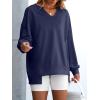 imageANRABESS Womens Oversized Sweatshirt V Neck Long Sleeve Tunic Lightweight Pullover 2025 Spring Casual Tops Teen Girl OutfitsNavy Blue